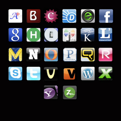 alfabeto icone iphone